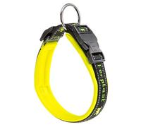 Ferplast Collar Perro Sport Dog, Collar para Perros Grande, Acolchado Suave, Costuras Reflectantes, Etiqueta para el Nombre de la Mascota, Tamaño: 2,5 cm (55-65 cm), Amarillo