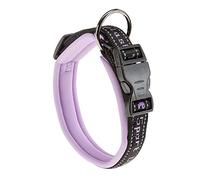 Ferplast Collar Perro Sport Dog, Collar para Perros Mediano, Acolchado Suave, Costuras Reflectantes, Etiqueta para el Nombre de la Mascota, Tamaño: 2 cm (33-43 cm), Rosa