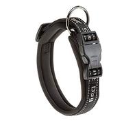 Ferplast Collar Perro Sport Dog, Collar para Perros Mediano, Acolchado Suave, Costuras Reflectantes, Etiqueta para el Nombre de la Mascota, Tamaño: 2 cm (33-43 cm), Gris