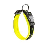 Ferplast Collar Perro Sport Dog, Collar para Perros pequeños, Acolchado Suave, Costuras Reflectantes, Etiqueta para el Nombre de la Mascota, Tamaño: 1,5 cm (25-35 cm), Amarillo