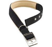 Ferplast Collar para Perros pequeños, Ajustable, Acolchado, de Nailon, con Hebilla metálica, Talla de Cuello 23-31 cm, Color Negro