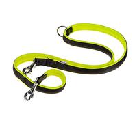 Ferplast Correa Adiestramento Perro ERGOFLUO, para Perros Grandes, Asa Ergonómica Acolchada, Mosquetón metálico. Longitud Ajustable. Tamaño 200 cm, Amarillo
