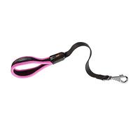 Ferplast Correa Corta para Perro ERGOFLUO, para Perros Grandes, Asa ergonómica Acolchada, Nylon, Tamaño: 55 cm x 2,5 cm, Rosa