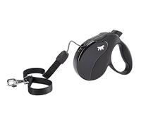 Ferplast - Correa Extensible para Perros Amigo Cord S, Cordón retráctil, 5 m, máx. 15 kg, Negro