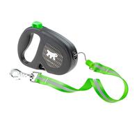Ferplast Correa Extensible Reflectante para Perros Flippy One Reflex, Correa Perro Grandes hasta 35 Kg. Cordón Extensible máx 5 m. Botón único para Bloqueo y liberación, Verde