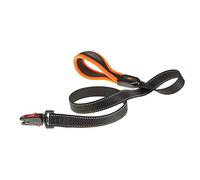 Ferplast Correa para Perro ERGOFLUO Matic, para Perros Grandes, Innovador mosquetón con Mecanismo magnético, Asa ergonómica Acolchada, Nylon. Tamaño 120 cm, Naranja