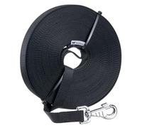 Ferplast Correa Perro Club, Correa Larga Perro 10m, Correa adiestramiento Perro, Correa Larga Perros, de Nylon con Mosquetón metálico y Asa, Longitud 10 Metros, Negro