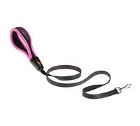 Ferplast Correa Perro ERGOFLUO, Correa Perro Grande, Asa ergonómica Acolchada, Nylon. Tamaño 120 cm, Rosa