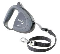 Ferplast Correa Perro Extensible Flippy Tech, Correa Perro de Tamaño Mediano hasta 25 Kg. Cinta Extensible máx 3 m. Botón único de Bloqueo y liberación, Negro