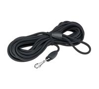 Ferplast Correa Perro Sport, Correa Larga Perro 15m, Correa adiestramiento para Perros, Correa de Cuerda de Nylon, con Mosquetón y Asa, Longitud 15 Metros, Negro