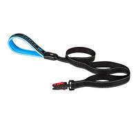 Ferplast Correa Perro Sport Dog Matic, Correa Perro Mediano, Mosquetón con Mecanismo magnético, Asa Acolchada, Costura Reflectante, Nylon, 120 cm, Azul