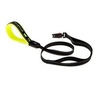 Ferplast Correa Perro Sport Dog Matic, Correa Perro Mediano, Mosquetón con Mecanismo magnético, Asa Acolchada, Costura Reflectante, Nylon, 120 cm, Amarillo