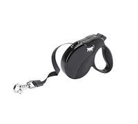 Ferplast - Correa retráctil para Perros Amigo Tape Mini, Cinta Extensible, 3 m, máx. 12 kg, Negro