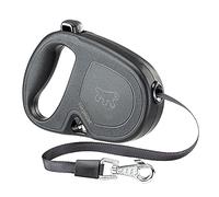 Ferplast Correa retráctil para Perros medianos Flippy One Tape S, Correa Extensible 4 m, máx 15 kg, Negro