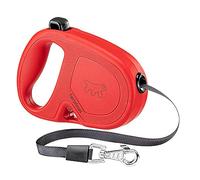 Ferplast Correa retráctil para Perros medianos Flippy One Tape S, Correa Extensible 4 m, máx 15 kg, Rojo