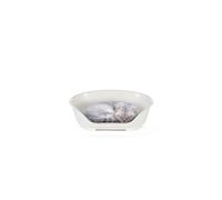 FERPLAST - Cuccia per cani e gatti - Cuccia per cani extra small - 100% plastica riciclata - Cuccia per cani lavabile - traspirante e antiscivolo - Siesta Deluxe, 43 x 28 x h 17,5 CM, BIANCO