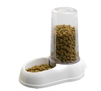 Ferplast dispensador de Comida o Agua para Perro Grandes AZIMUT 5500 Comedero para Agua y Comida Seca 5,5 litros, Fondo Antideslizante, 23 x 41 x h 37,5 cm Blanco