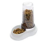 Ferplast Dispensador de Comida o Agua para Perro y Gato AZIMUT 1500 Comedero para Alimentos Secos 1,5 litros Agua, Fondo Antideslizante, 16,5 x 25 x h 24,5 cm Blanco