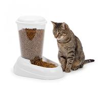Ferplast Dispensador de croquetas para Perro y Gato Zenith 3 litros Comedero Galletas para Mascotas, Fondo Antideslizante, 20,2 x 29,2 x h 28,8 cm Blanco
