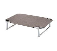 Ferplast Cama elevada Plegable para Perros Dream 80, Cama elevada con una sólida Estructura de Aluminio con elásticos Reforzados, Tela de Tejido, 84 x 54 x h 7 cm Tórtola, Negro (70508989)