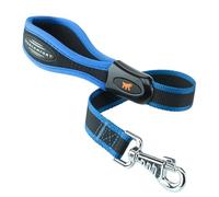Ferplast ERGOCOMFORT GM25/55 Correa Corta para Perros de Nylon, Mango ergonómico, Acolchado Suave, Largo 55 cm x 2,5 cm, Azul
