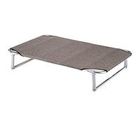 Ferplast Feplast 70512989 Cama Plegable para Perros Dream 100, Cama Plegable elevada, Sólida Estructura de Aluminio con elásticos Reforzados, Tela de Tejido, 105 x 63 x h 7 cm Tórtola