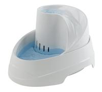 Ferplast Fuente automática para Gatos y Perros Vega, dispensador de 2 litros de Agua para Animales, Incluye Filtro de carbón Activo, 23 x 30 x h 16 cm Blanco