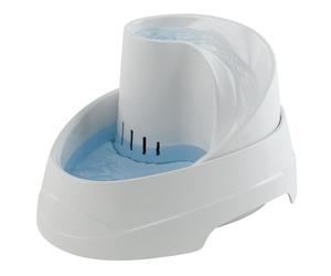 Ferplast Fuente automática para Gatos y Perros Vega, dispensador de 2 litros de Agua para Animales, Incluye Filtro de carbón Activo, 23 x 30 x h 16 cm Blanco