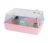 Ferplast 57075499W3 Mini Duna Hamster Jaula para roedores con Accesorios, Dimensiones: 55 x 39 x 27 cm, Base Rosa