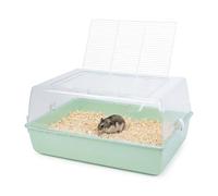 Ferplast Mini Duna Multy - Jaula para hámster - Hábitat para roedores, cobayas, Conejos, diseño Transparente Interactivo, fácil Acceso y Limpieza, 71 x 46 x 31,5 cm