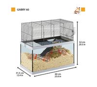 Ferplast Gabry Jaula de Cristal para hámsteres y jerbos