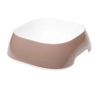 Ferplast Glam Comedero para Gato - Comedero para Comida y Agua para Gato de plástico Moderno, Antideslizante, fácil de Limpiar, 1,2 litros, Gris