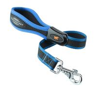 Ferplast ERGOCOMFORT GM25/55 Correa Corta para Perros de Nylon, Mango ergonómico, Acolchado Suave, Largo 55 cm x 2,5 cm, Azul