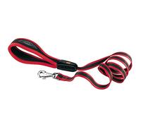 Ferplast Correa para Perros ERGOCOMFORT G15/120 de Nailon, Mango ergonómico, Acolchado Suave, Longitud 120 cm x 2,5 cm, Rojo