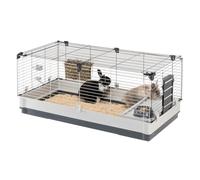 Ferplast Jaula Conejos KROLIK XL - Espaciosa y Modular, Techo Abatible, Escalera Frontal, Clips de Seguridad - Accesorios Incluidos - Eco-Sostenible - 120 x 60 x h 50 cm