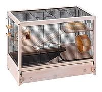 Ferplast Jaula de Madera FSC para hámsteres HAMSTERVILLE, ratoncillos y pequeños roedores, Estructura en Varios Niveles, Accesorios incluidos