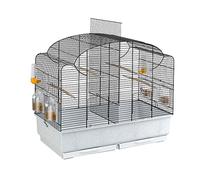 Ferplast Jaula para Canarios y Pájaros Exóticos Canto, Jaula de cría con Separador y Accesorios, 71 x 38 x h 60,5 cm.