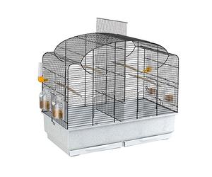 Ferplast Jaula para Canarios y Pájaros Exóticos Canto, Jaula de cría con Separador y Accesorios, 71 x 38 x h 60,5 cm.