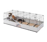 Ferplast Jaula para Conejos, cobayas, Jaula Grande y Modular, Conejillos de Indias, con Accesorios, Extensible, Fácil Mantenimiento, Modular 4, 179 x 72 x h 56 cm