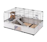 Ferplast Jaula para Conejos, Conejillos de Indias, Cobaya, Espaciosa y Modular 2, con Accesorios, Extensible, Fácil Mantenimiento, Modular 2, 109 x 72 x h 56 cm
