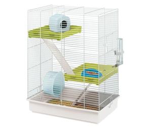 Ferplast Jaula para hámster Tris, 3 Pisos con rampas, Accesorios incluidos, 46 x 29 x 58 cm