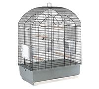 Ferplast Jaula para Pájaros, Aviario Viola Jaula Grande Pájaros, Loros, Periquitos, Pericos, Ninfas, de Metal, Todos los Accesorios Comedero Perchas 59 x 33 x h 80 cm.