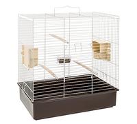 Ferplast Jaula para Pájaros Sonia Large Jaula Grande Pájaros, Loros, Periquitos, Pericos, Ninfas, de Metal, Todos los Accesorios Comedero Perchas 61.5 x 40 x h 65cm.