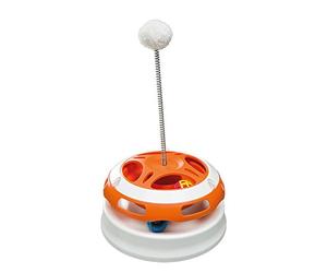 Ferplast Juego Carrusel para Gatos Vertigo con Peluche, 2 Bolas Incluidas, Pies Antideslizantes, Combinable