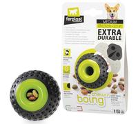 Ferplast Juguete Perro, Dispensador Comida Perros, en Material Duradero, No Tóxico, Resistente a Mordeduras, para Higiene Dental, CHEWA Boing Pelota Juguetes Dispensador para Perros Medianos, Negro