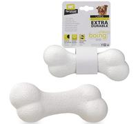 Ferplast Juguete Perro, Hueso Perro, en Material Duradero, No Tóxico, Resistente a Mordeduras, para Higiene Dental del Perro, Rebota y Flota, CHEWA Boing Hueso, Juguetes para Perros Grandes, Blanco