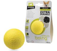 Ferplast Juguete Perro, Pelota Perro, en Material Duradero, No Tóxico, Resistente a Mordeduras, para Higiene Dental del Perro, Rebota y Flota, CHEWA BOING Pelota,Juguetes para Perros Medianos,Amarillo