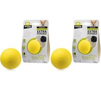 Ferplast Juguete Perro, Pelota Perro, en Material Duradero, No Tóxico, Resistente a Mordeduras, para Higiene Dental del Perro, Rebota y Flota, CHEWA BOING Pelota,Juguetes para Perros Medianos,Amarillo