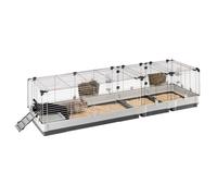Ferplast Krolik 200 Jaula Grande para Conejos | Jaula extragrande con separador desmontable, extensión, escalera exterior y accesorios, 205 x 60 x 50 cm