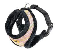 Ferplast Nikita Fur M Arnés para Perros, Transpirable, Piel Ecológica Suave, Circunferencia Ajustable, Multicolor